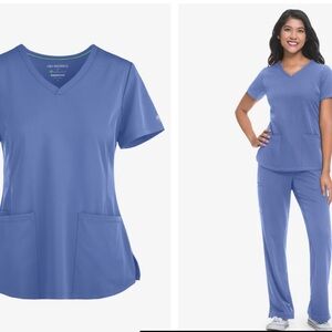 HH Works by Healing Hands Blue Scrub Top 1X